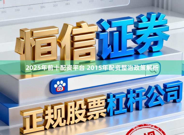2025年前十配资平台 2015年配资整治政策解析