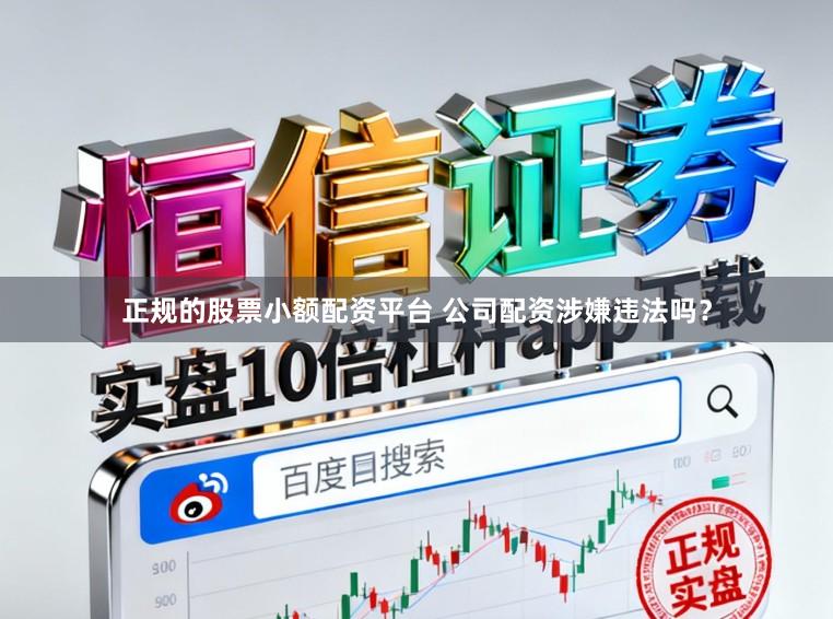 正规的股票小额配资平台 公司配资涉嫌违法吗？
